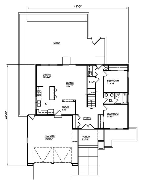 Adobe Southwestern Style House Plan 3 Beds 2 Baths 1752 Sqft Plan 116 308