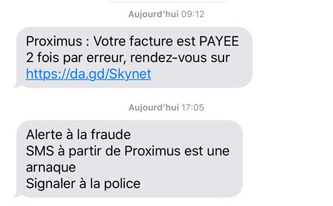 Arnaque Par Sms Proximus Forum