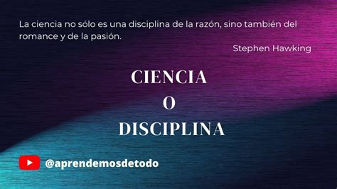 Ciencia O Disciplina Conceptos Y Diferencias Science Or Discipline