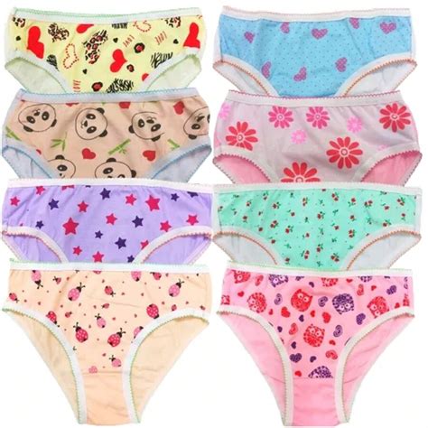 Bras Na Net Cuecas e Lingerie Kit 12 Calcinhas Infantil Algodão Muito