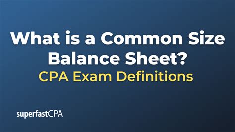 What Is A Common Size Balance Sheet