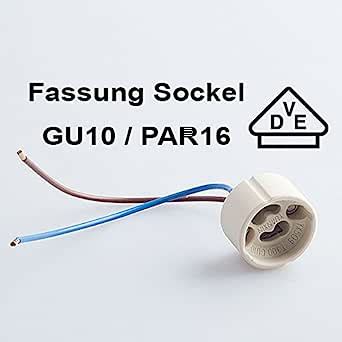 50x GU10 Fassung Sockel Hochvolt Keramik 190 230V ideal für LED mit ca