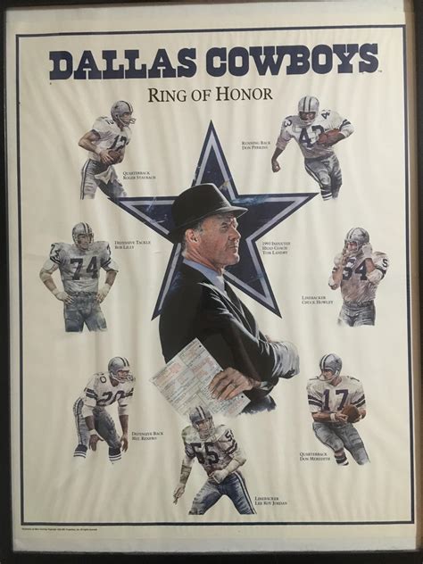 My 1993 Dallas Cowboys Ring Of Honor Poster Rcowboys