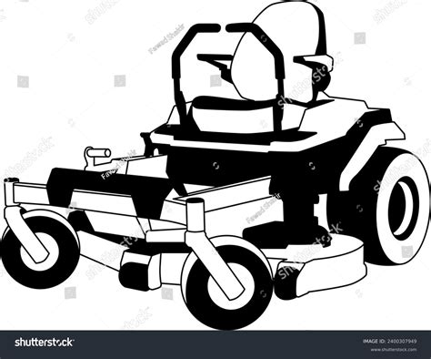 Zero Turn Lawn Mower Digital Eps Stock Vector Royalty Free 2400307949