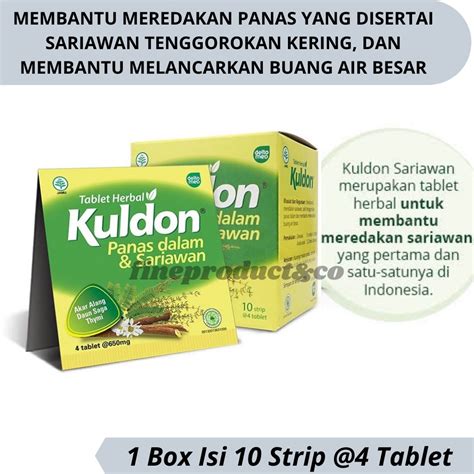 Jual Kuldon Tablet Herbal Panas Dalam Dan Sariawan 1 Box Isi 10 Strip