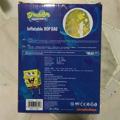Spongebob Inflatable Bop Bag Hobbies And Toys Toys And Games On Carousell