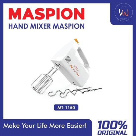 Jual Hand Mixer Maspion Mt Alat Pengaduk Pengocok Adon Telur