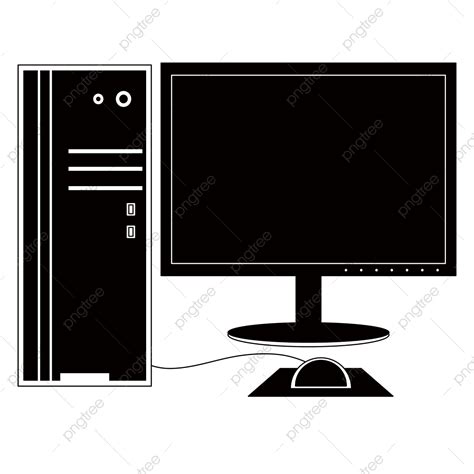 Person On Computer Vector Hd Png Images Black And White Personal