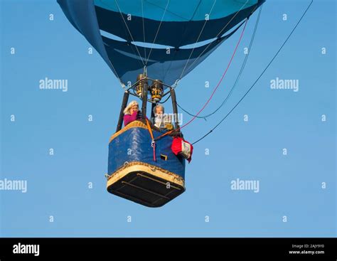 Hot Air Balloon Pilots Navigate The North Shropshire Landscape Seen