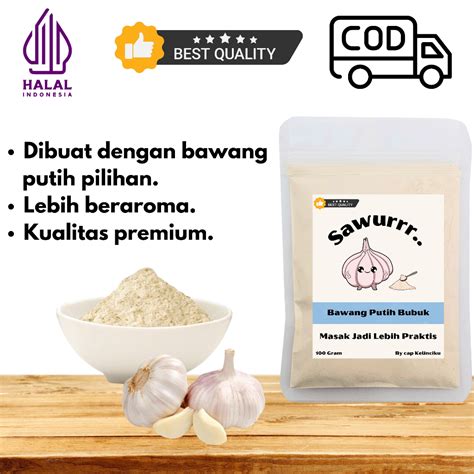 Jual Bubuk Bawang Putih Garlic Powder 100 Gram Bawang Putih Bubuk