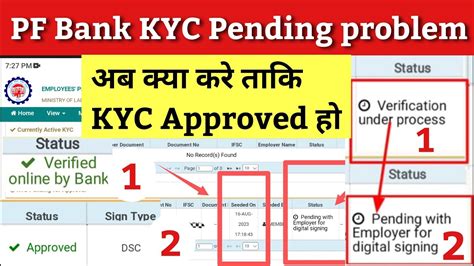 Pf Kyc Pending With Employer For Digital Signing Pf Kyc Approved