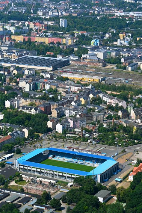 Luftaufnahme Chemnitz Neubau Der ARENA CFC Stadion In Chemnitz Im