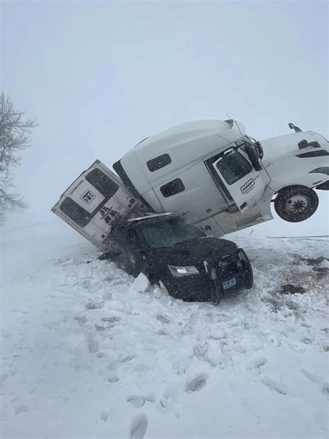 Minor Injuries After Semi Truck Crashes Into Trooper