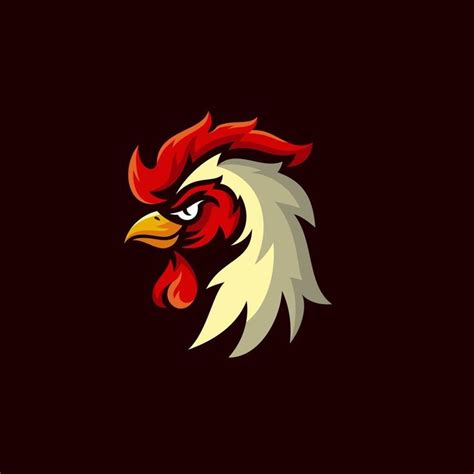 Rooster Mascot Sport Logo Design Vector Illustration Rooster Logo