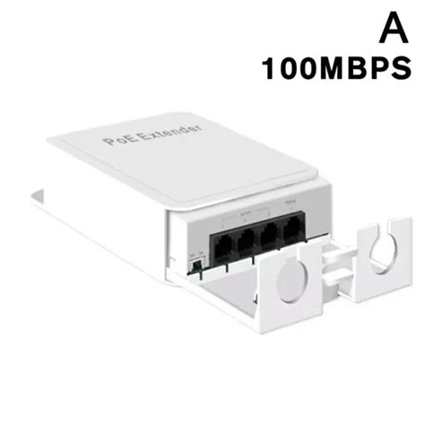 4 Port Gigabit Poe Passthrough Switch Ethernet Extender Up To 100