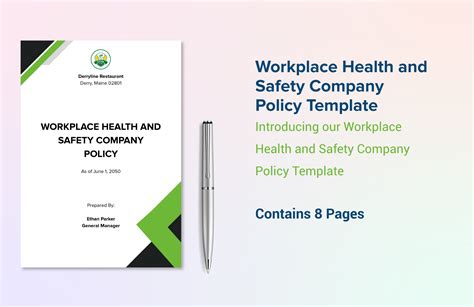 Workplace Health and Safety Company Policy Template in Word, PDF ...