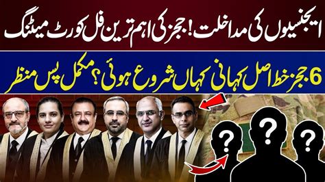 IHC Full Court Meeting Context Of 6 Judges Letter To Supreme Judicial