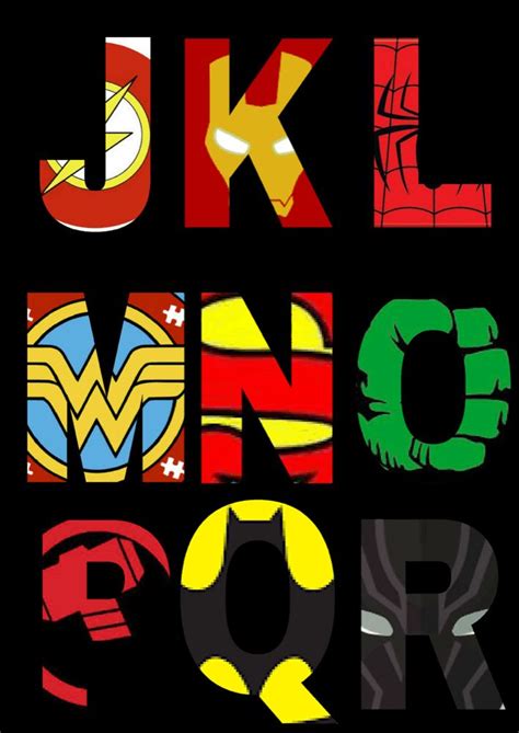 Superhero Alphabet Letters Printable