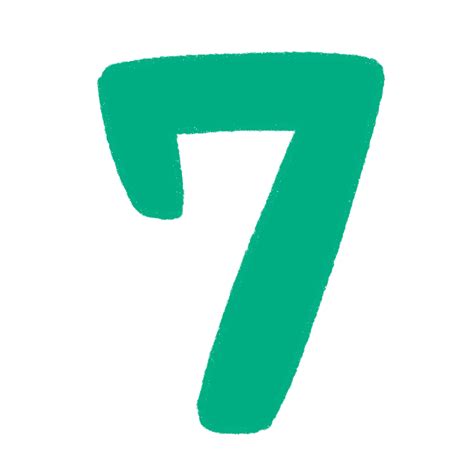 数字の「7」のイラスト Onwaイラスト