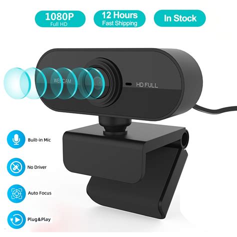 Webcam 1080p Full Hd Microfone E Plugue Usb Mini C Mera Para Pc