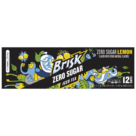 Brisk Zero Sugar Lemon Flavor Iced Tea Smartlabel