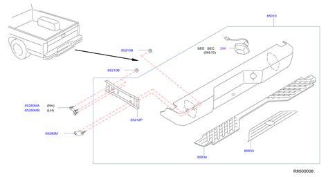 Nissan Frontier Front Bumper Diagram Nissan Bumper Rear Fron