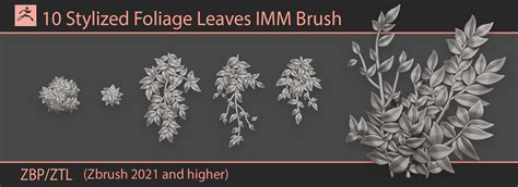 Stylized Foliage Leaves IMM Brush FlippedNormals