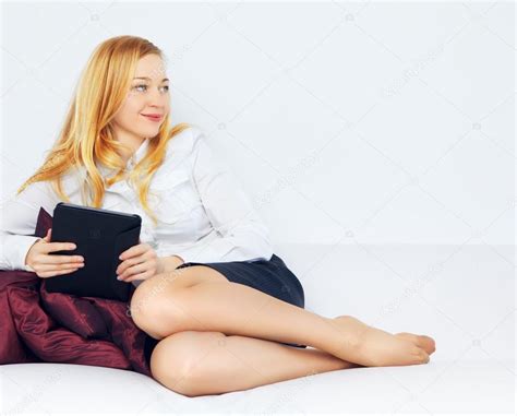 Business Woman With Tablet PC Stock Photo Mr Brightside 50314979