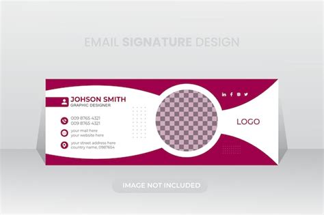 Kreative und moderne designvorlage für e mail signaturen Premium Vektor