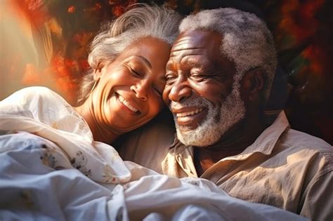 Premium Ai Image A Loving Darkskinned Elderly Couple A Man And A