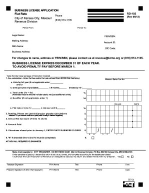 Fillable Online BUSINESS LICENSE EXPIRES DECEMBER 31 OF EACH YEAR Fax