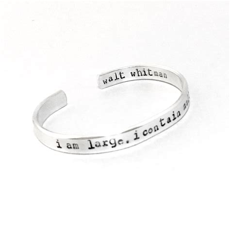 Amazon Walt Whitman Bracelet I Contain Multitudes Handmade