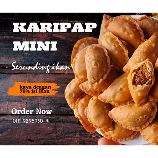 Karipap Mini Serunding Ikan Kakju Gram Ready Stok Terengganu