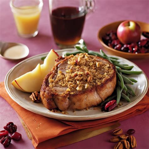 Apple Stuffed Pork Chops Recipe Cookaifood