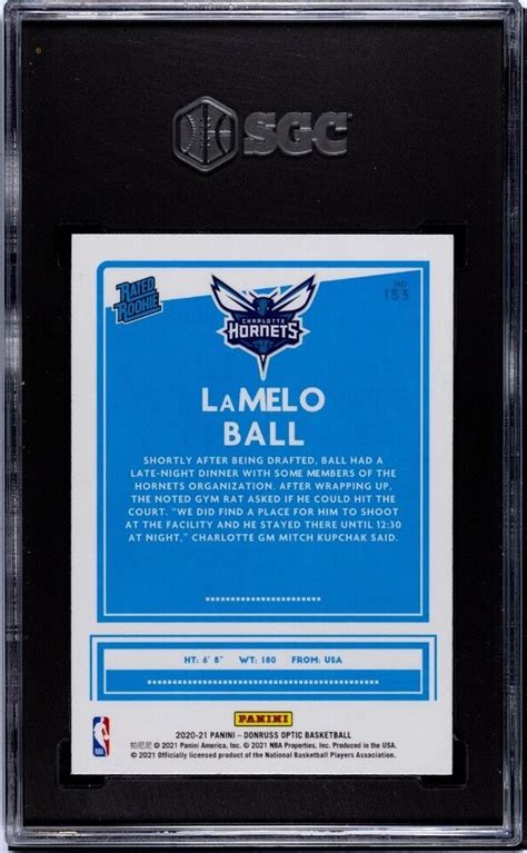 Donruss Optic Lamelo Ball Rated Rookie Rc Charlotte