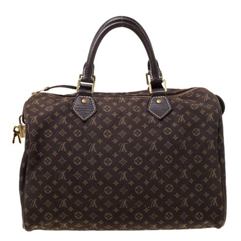 Louis Vuitton Fusain Monogram Canvas Mini Lin Speedy Bag Louis