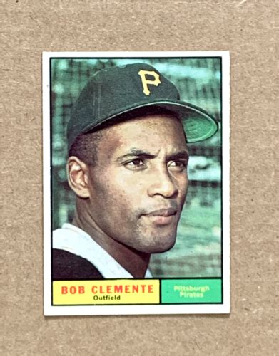 1961 Pittsburgh Pirates Roberto Clemente Topps Baseball Card 388 Ebay