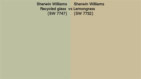 Sherwin Williams Recycled Glass Vs Lemongrass Side By Side Comparison