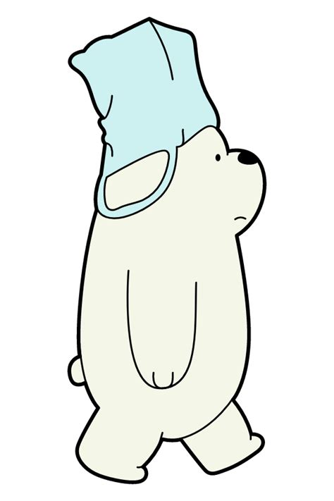 We Bare Bears Ice Bear with a Bag Sticker | Ice bear we bare bears, We ...