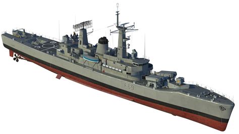 3D Model HMS Leander Class Frigate Type 12I TurboSquid 2186820