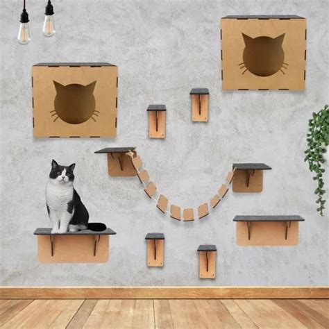 Rampa para mascotas Mondobox kit playground de gato 9 peças circuito