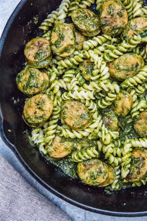 Chicken Sausage Pesto Pasta The Roasted Root