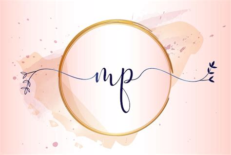 Premium Vector Luxury Feminine Initial Letter Mp Logo Design