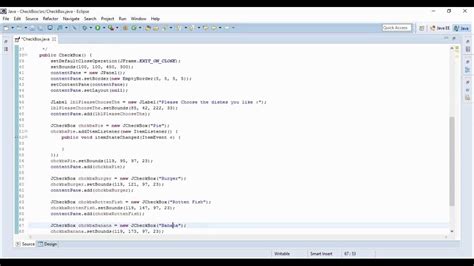 Java Swing Tutorial 8 Jcheckbox With Itemlistener Youtube