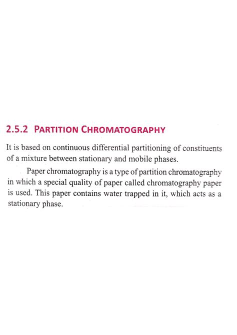 SOLUTION: Partition chromatography - Studypool