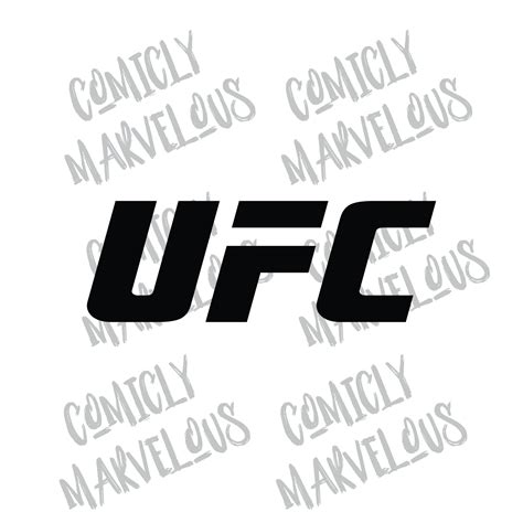 Ufc Ultimate Fighting Championship Logo Vector Digital Etsy