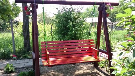 Leagan de gradina din lemn - YouTube