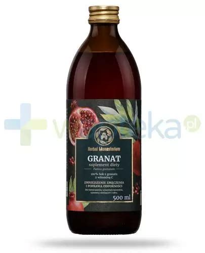 Herbal Monasterium Granat naturalny sok z granatu z witaminą C 500 ml ᐈ