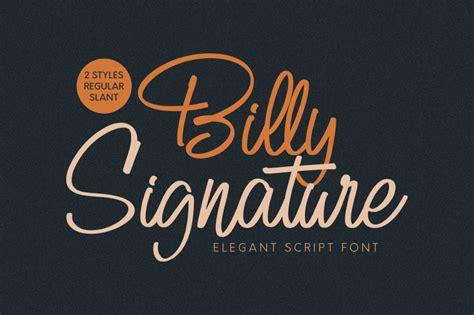 Billy Signature Font Free Fonts