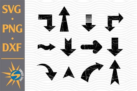 Distressed Arrow Svg Png Dxf Digital Files Include Cut